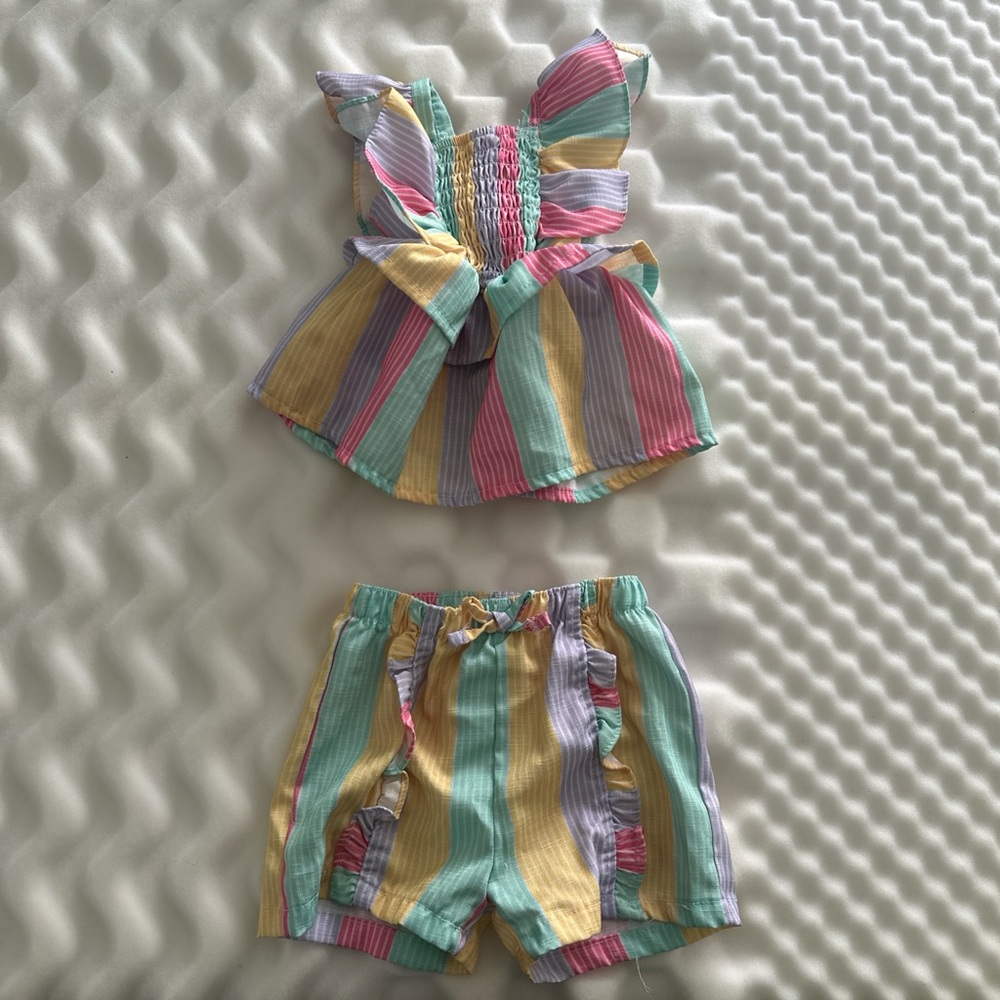 Colorful Striped Kids Outfit